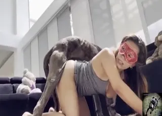 Hot Lady Fucks Kinky Dog in Zoo Sex Scene